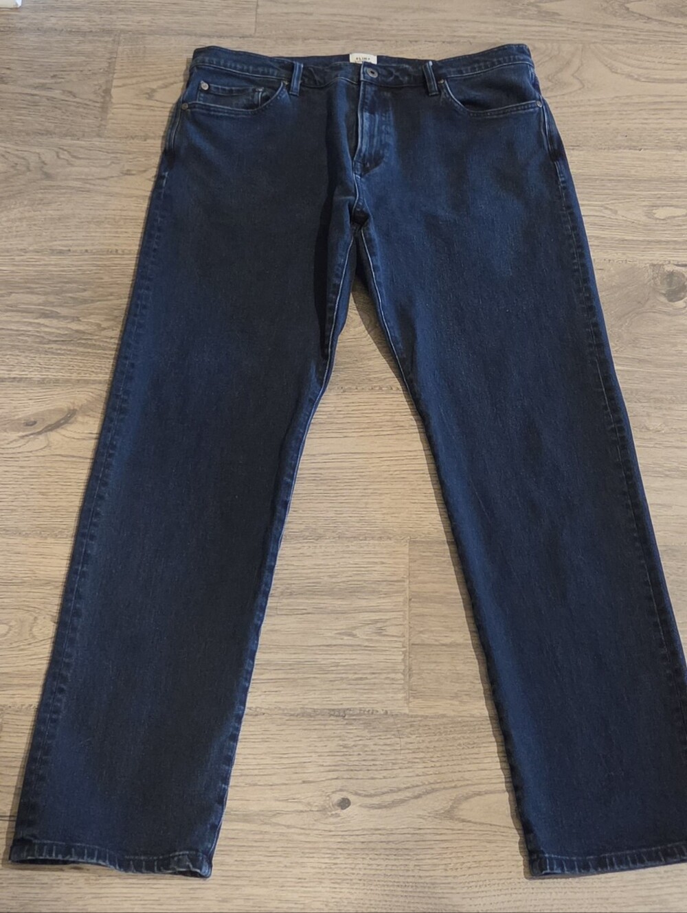 Flint & Tinder Straight Leg Stretch Denim Jeans - Dark Wash - Size 36x32